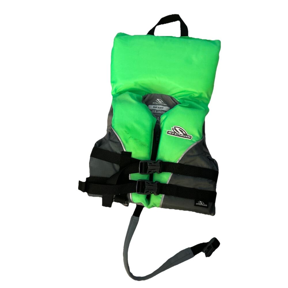 Stearns Infant 30lb Life Jacket Vest USCG Approved Type II 152-11 Neon Green